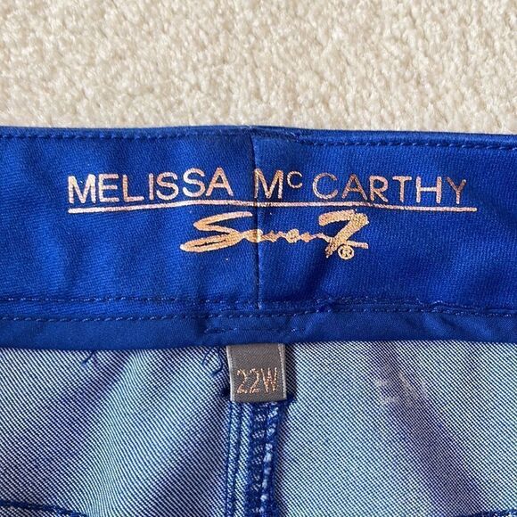 Melissa McCarthy Blue Pencil Dress Pants Size 22W - Picture 12 of 17